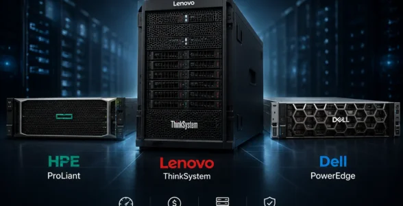 مقایسه سرورهای Lenovo، Dell و HPE در مرکز داده مدرن