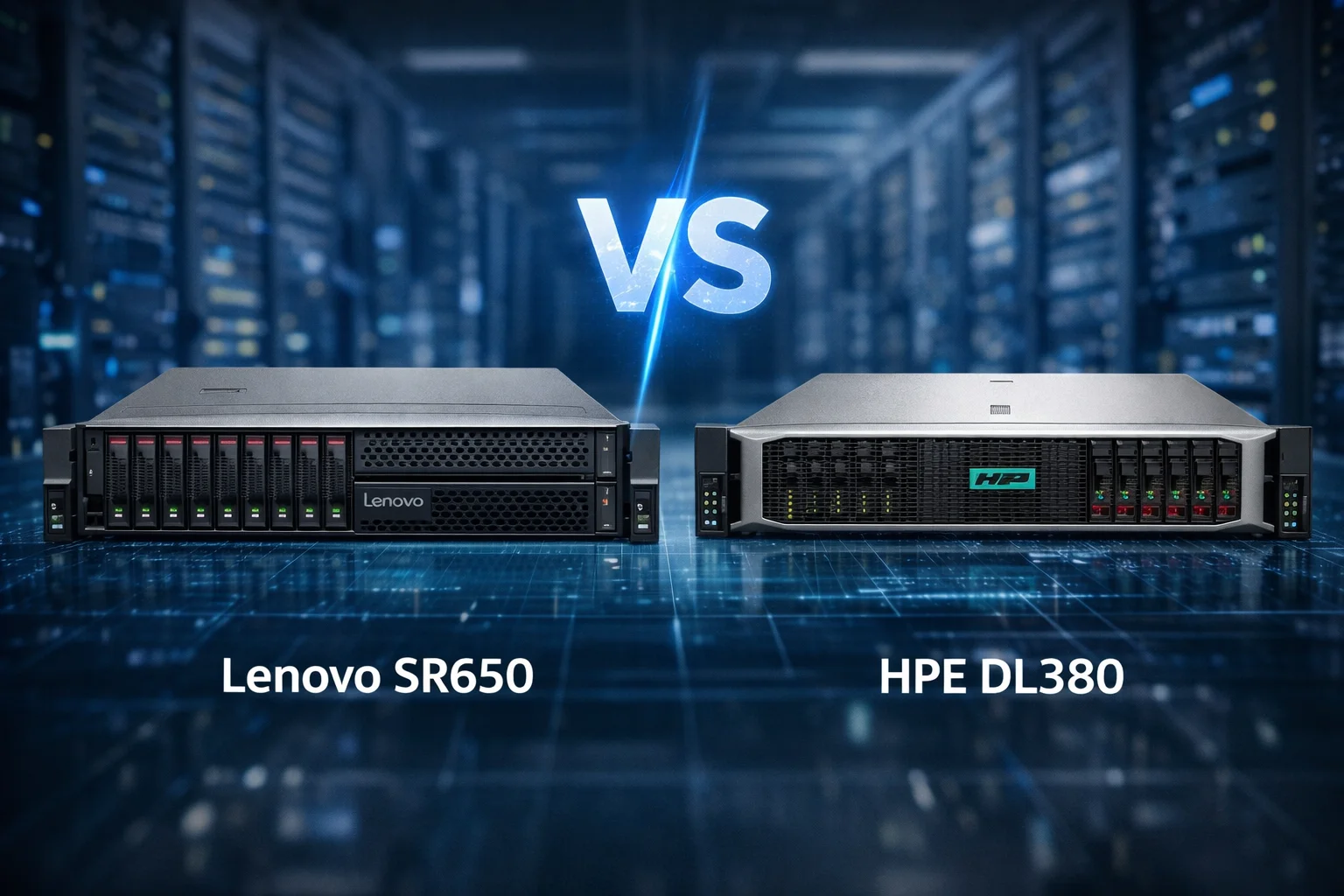 مقایسه سرور Lenovo SR650 با HPE DL380