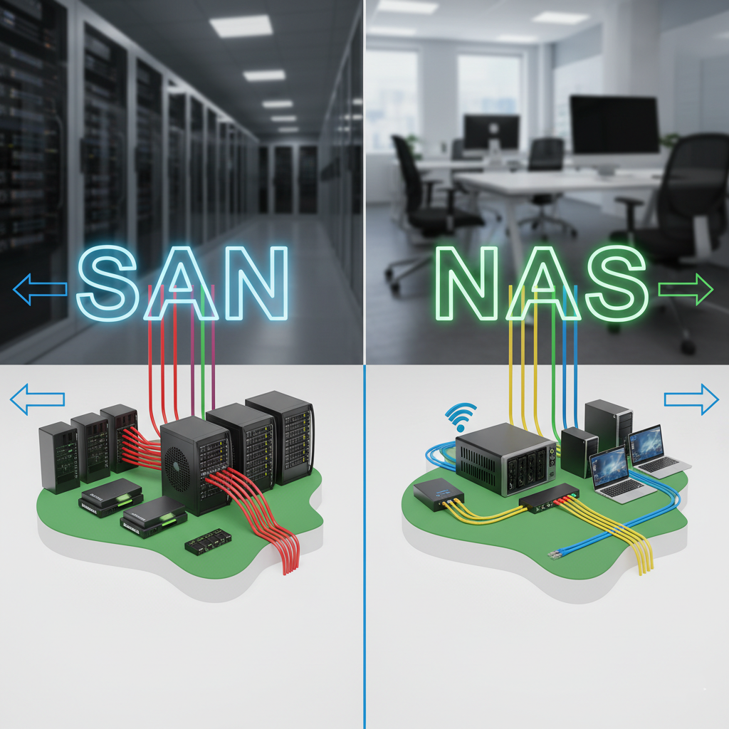 مقایسه استوریجهای SAN و NAS برای شرکتهای متوسط و نوپا 1 مقایسه استوریجهای SAN و NAS