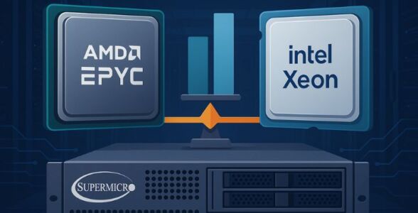 مقایسه AMD EPYC و Intel Xeon در سرور سوپرمیکرو
